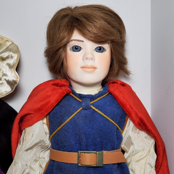 Dolls by Jerri 1983 Disney Snow White, Prince, Evil Queen 20" Porcelain Doll Lot - Picture 4 of 12